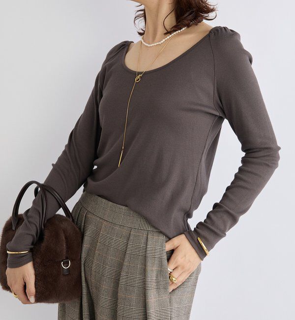  「【リバイバル/新色追加】バレリーナネックカットソー」|Tシャツ・カットソー|