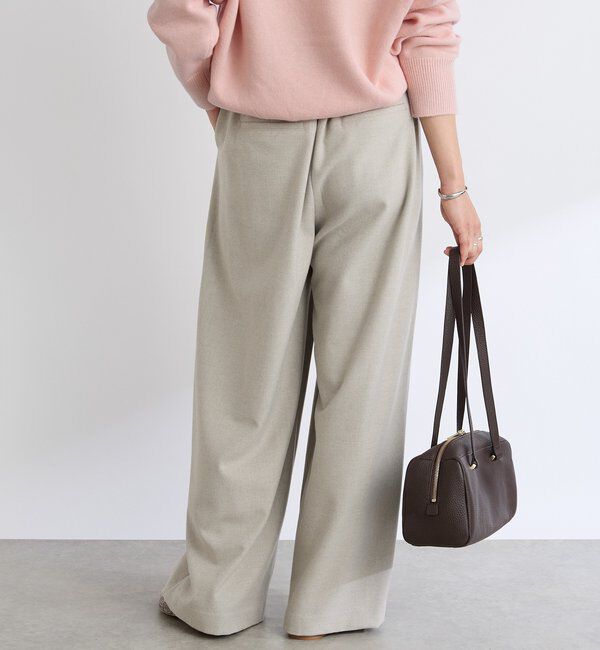  「【最高気温5度の寒い日に！/すっきり見え】ウォームタックワイドスラックス」|チノ|