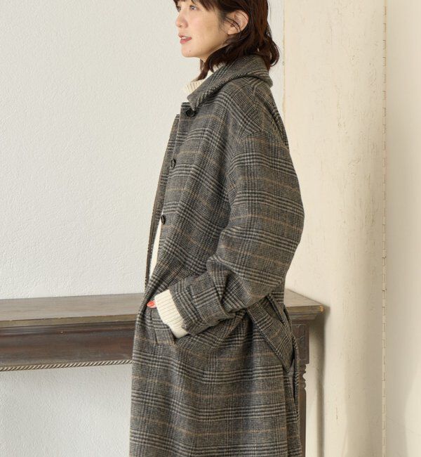  「【インフルエンサーSHIHO企画】チェックステンカラーコート」|その他|