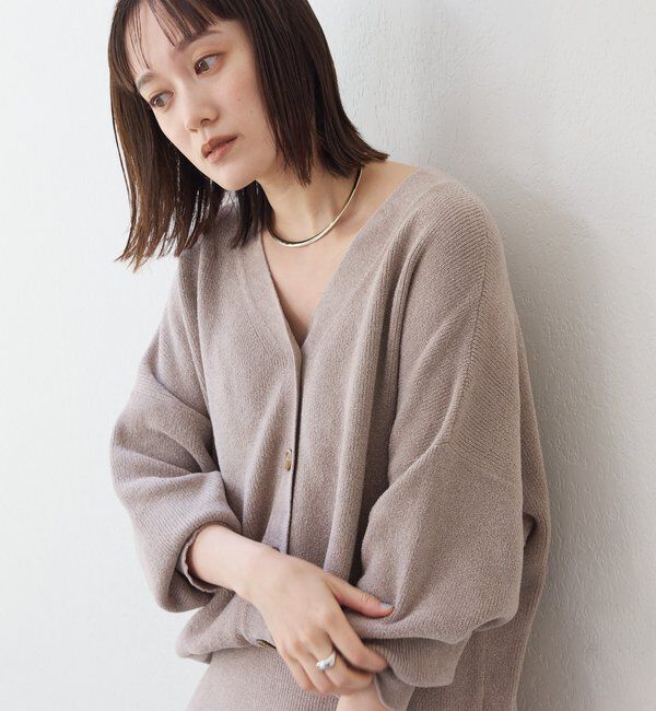  「【上品な輝き】ラメモール2WAYカーデ」|ニット・セーター|