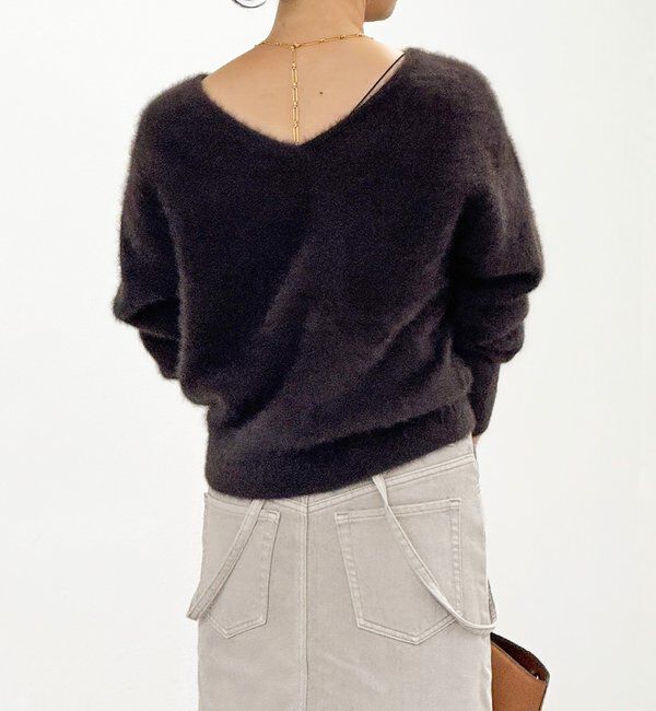  「【最高気温5度の寒い日に！/リバイバル】ファーヤーン2WAYニット」|ニット・セーター|