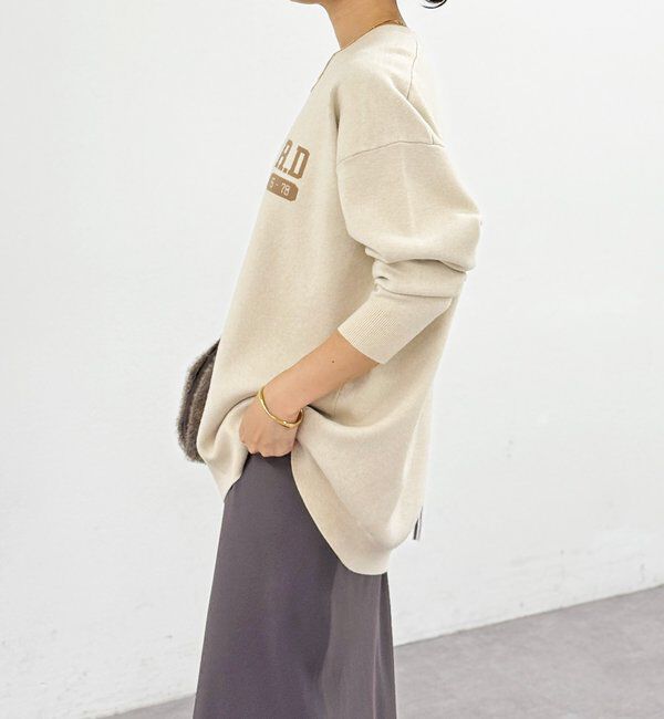  「【バックロゴが目を惹く】アスレチックロゴニット」|ニット・セーター|