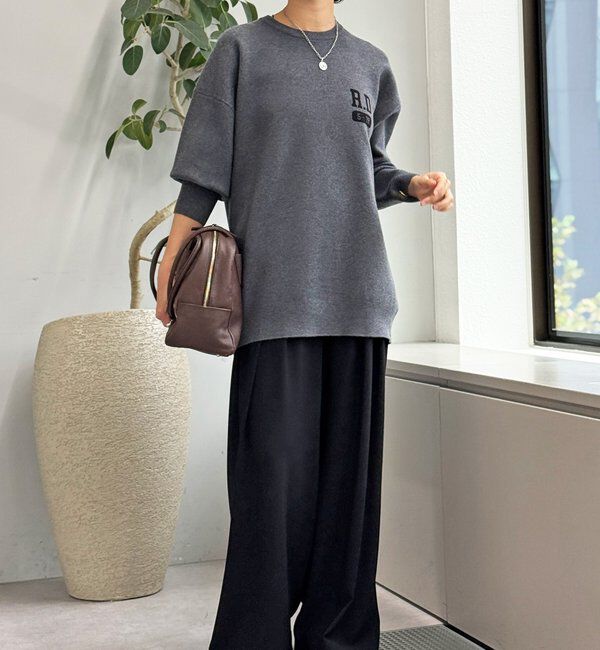  「【バックロゴが目を惹く】アスレチックロゴニット」|ニット・セーター|