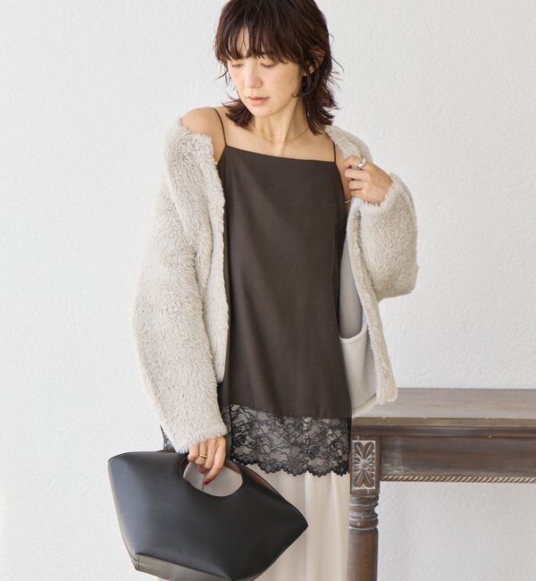  「【新色追加/鮮度抜群】レーストリムキャミソール」|シャツ・ブラウス|