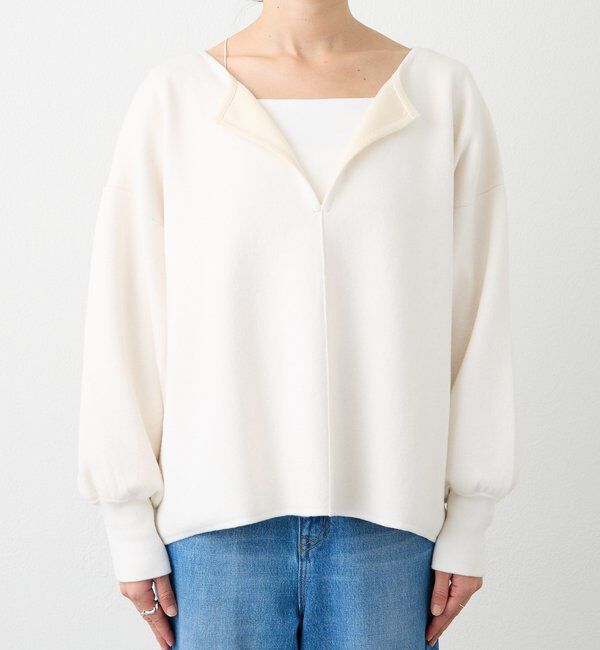  「【抜け感◎】キーネッククッションニット」|ニット・セーター|