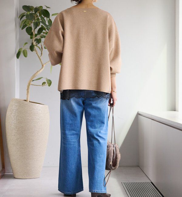  「【抜け感◎】キーネッククッションニット」|ニット・セーター|