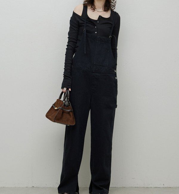  「【サイズ展開あり/長さ調整可能】デニムサロペット」|チノ|