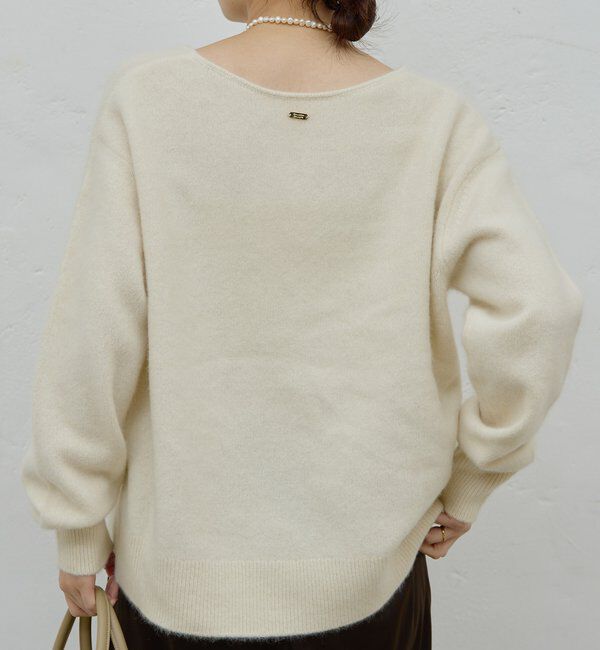  「【デコルテ美人ニット】ファーウールキーネックニット」|ニット・セーター|