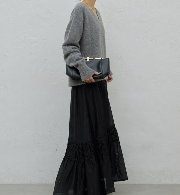  「【デコルテ美人ニット】ファーウールキーネックニット」|ニット・セーター|