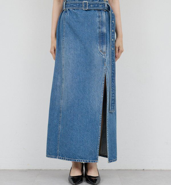  「【PEAS】スリットデニムスカート」|スカート|