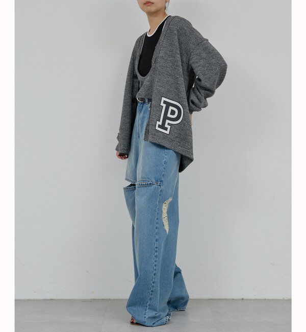  「【PEAS】レタードニットカーディガン」|ニット・セーター|