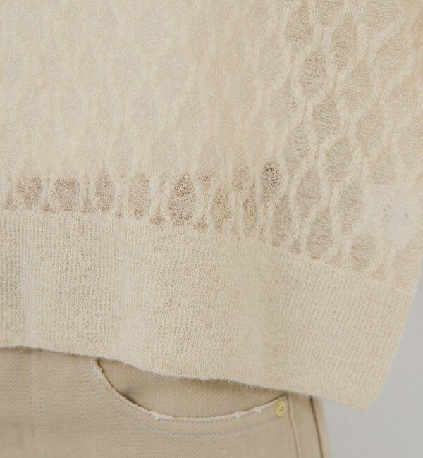  「【HERITANOVUM】 シアーモヘヤジャガードニット」|ニット・セーター|