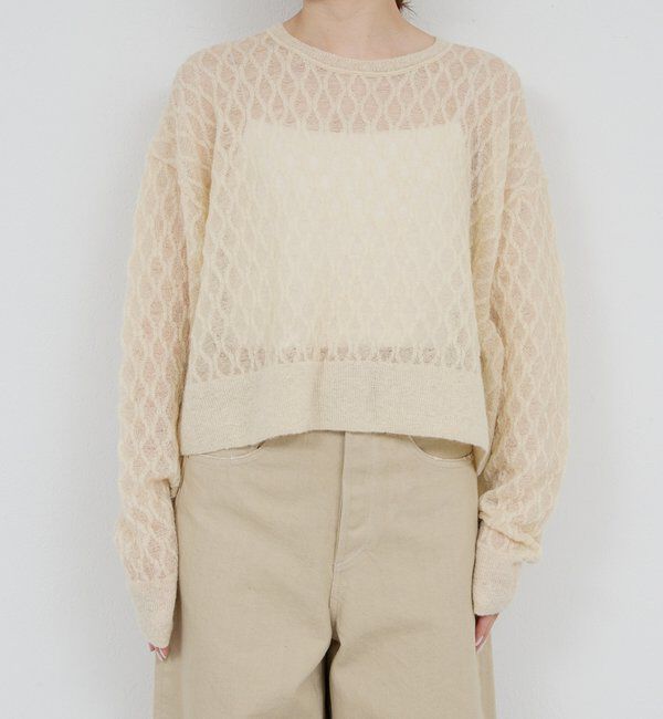  「【HERITANOVUM】 シアーモヘヤジャガードニット」|ニット・セーター|