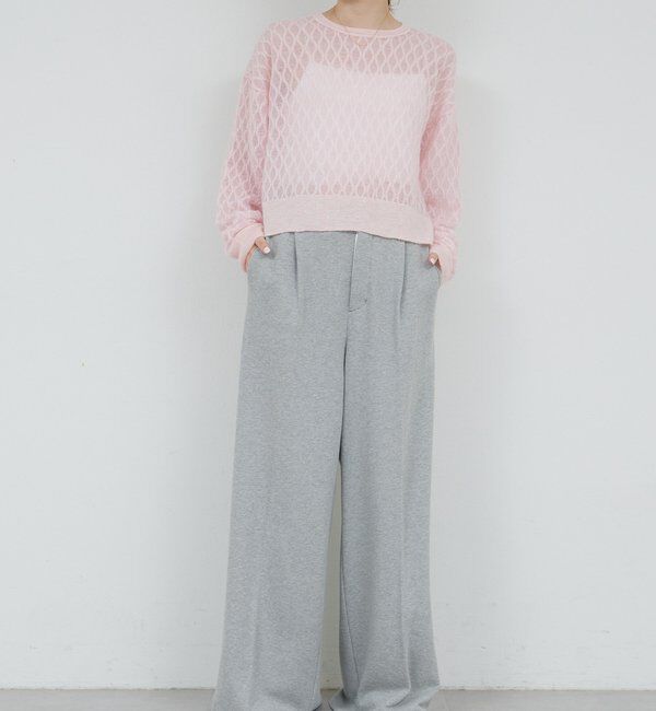  「【HERITANOVUM】 シアーモヘヤジャガードニット」|ニット・セーター|