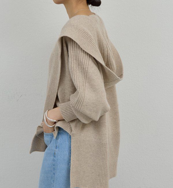  「【脱マンネリニット】【MANAKAコラボ】フードセットニット」|ニット・セーター|