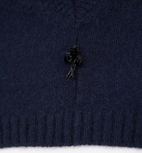  「【25th記念アイテム】ビジューショートVニット」|ニット・セーター|