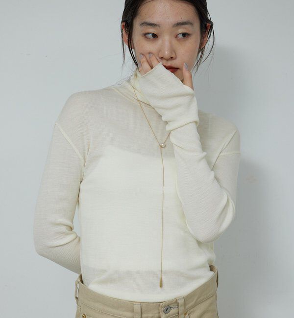  「【CHIHAYAコラボ】シアーリブタートル」|ニット・セーター|