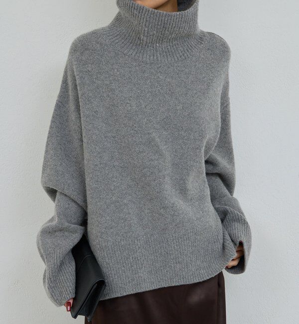  「【手洗い可】ウールタートルプルオーバー」|ニット・セーター|