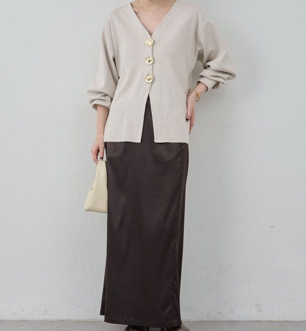  「ビジューVネックカーディガン」|ニット・セーター|