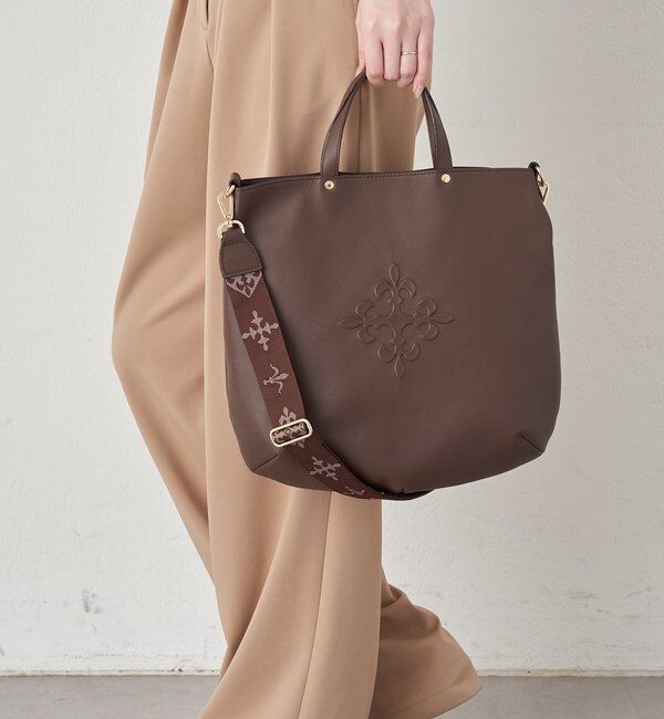  「エンボスモノグラム 2WAYトートバッグ」|トートバッグ|