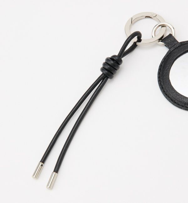  「【再値下げ】ミラー付きレザーチャーム」|チャーム・キーホルダー|