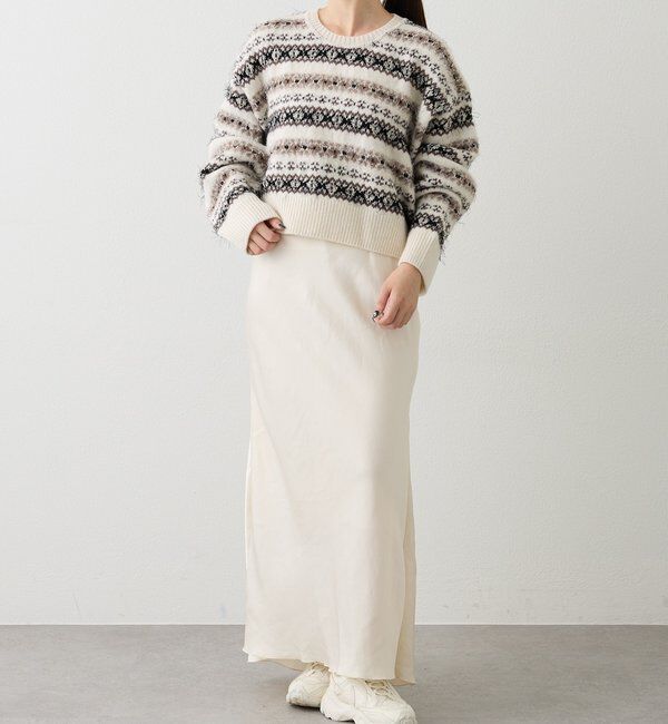  「【再値下げ】フェアアイルクロップドニット」|ニット・セーター|