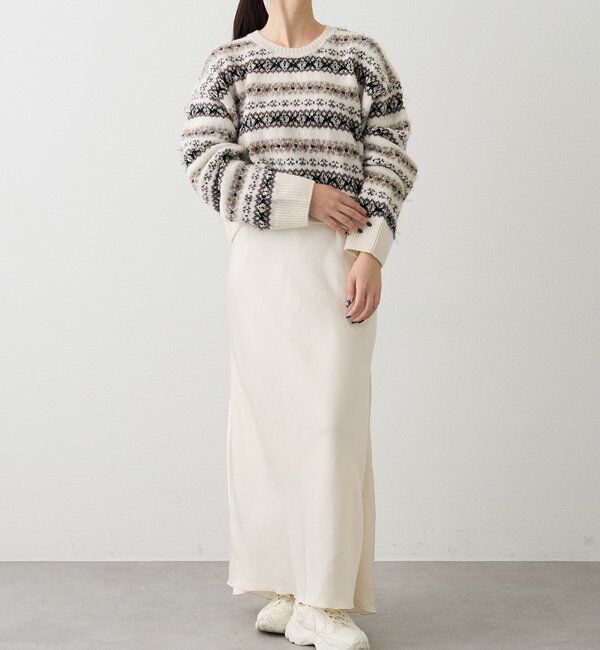  「【再値下げ】フェアアイルクロップドニット」|ニット・セーター|