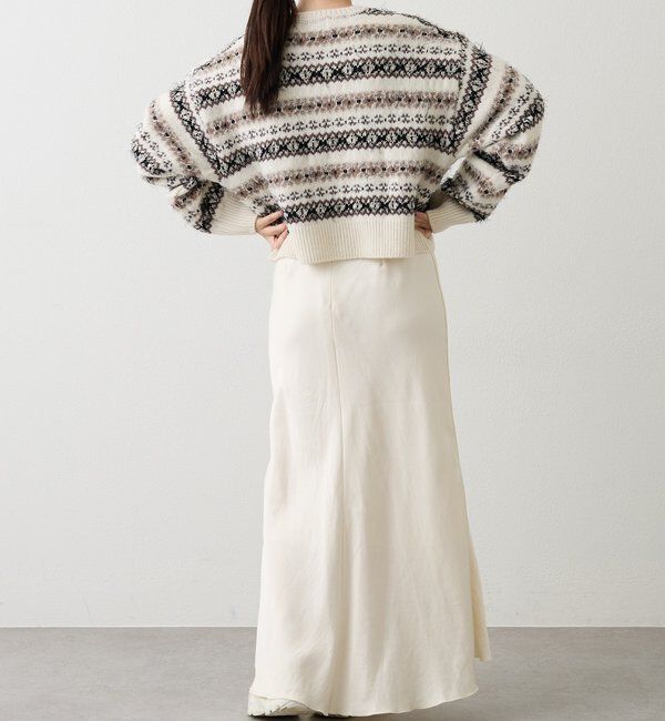  「【再値下げ】フェアアイルクロップドニット」|ニット・セーター|