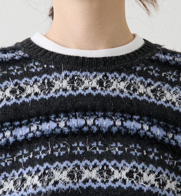  「【再値下げ】フェアアイルクロップドニット」|ニット・セーター|