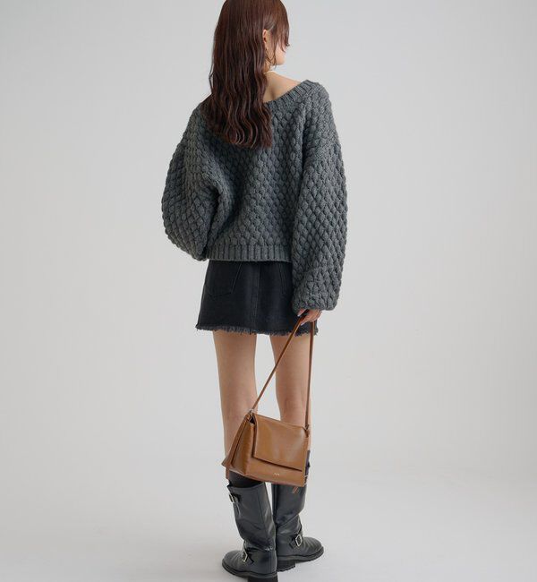  「ポコポコニットカーディガン」|カーディガン|