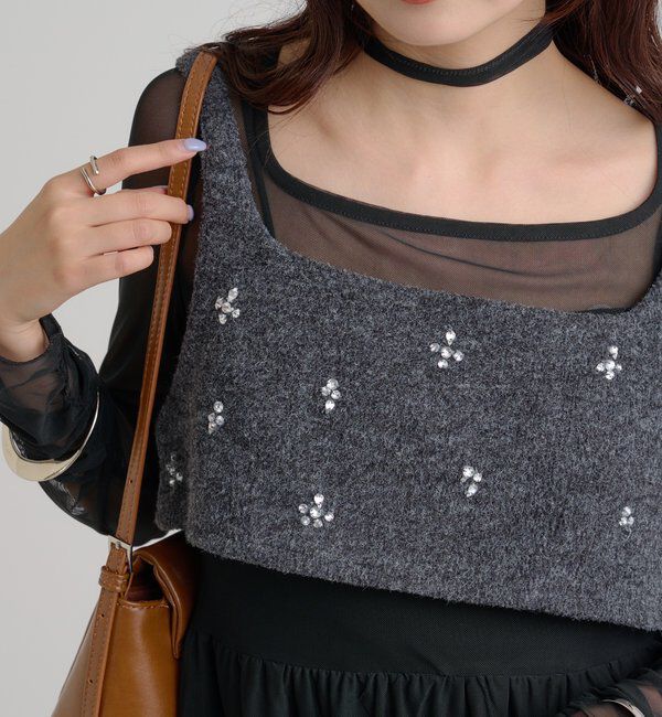  「ウールライク ビジュービスチェ」|シャツ・ブラウス|