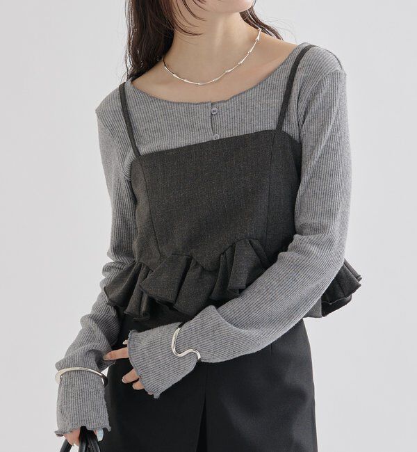  「ウェーブフリルビスチェ」|シャツ・ブラウス|