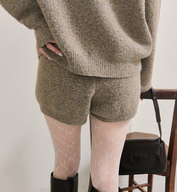  「プレート付きニットパンツ」|チノ|