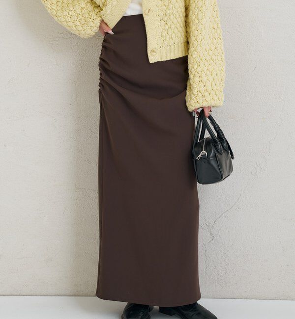  「サイドギャザータックスカート」|スカート|