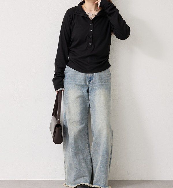  「リブヘンリーネックプルオーバー」|Tシャツ・カットソー|