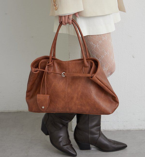  「ベルト付きマルチBAG」|トートバッグ|キャメル