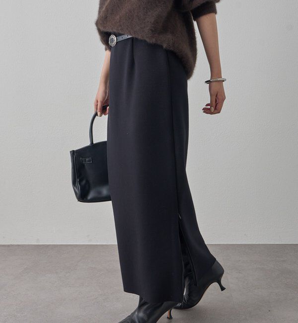  「【Lサイズも登場！】ポンチZIPタイトスカート」|スカート|