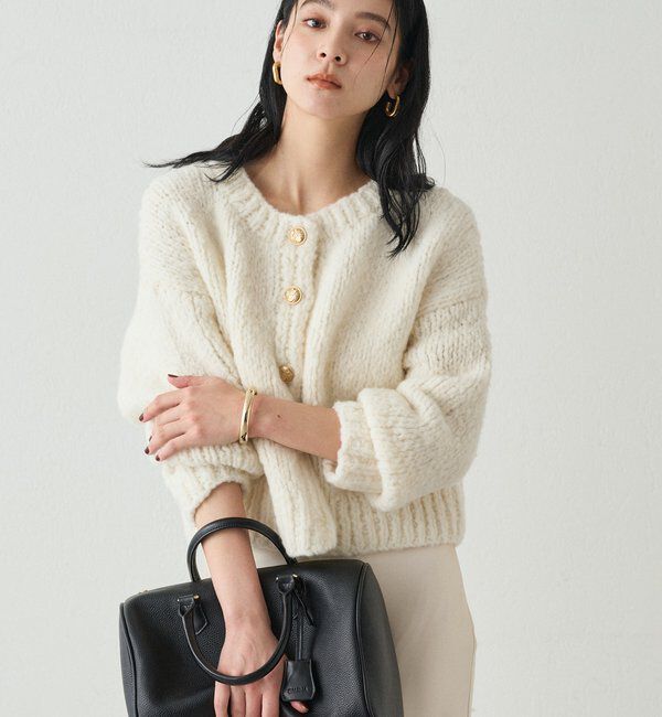  「【20周年限定】イタリアヤーン手編みニットカーデ」|ニット・セーター|