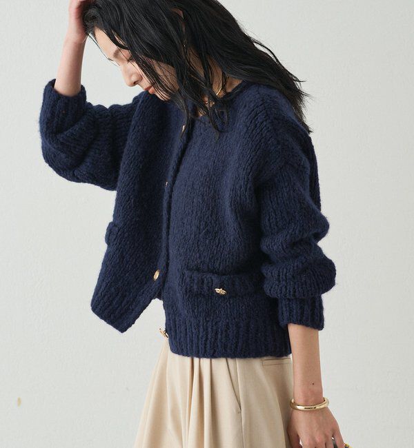  「【20周年限定】イタリアヤーン手編みニットカーデ」|ニット・セーター|