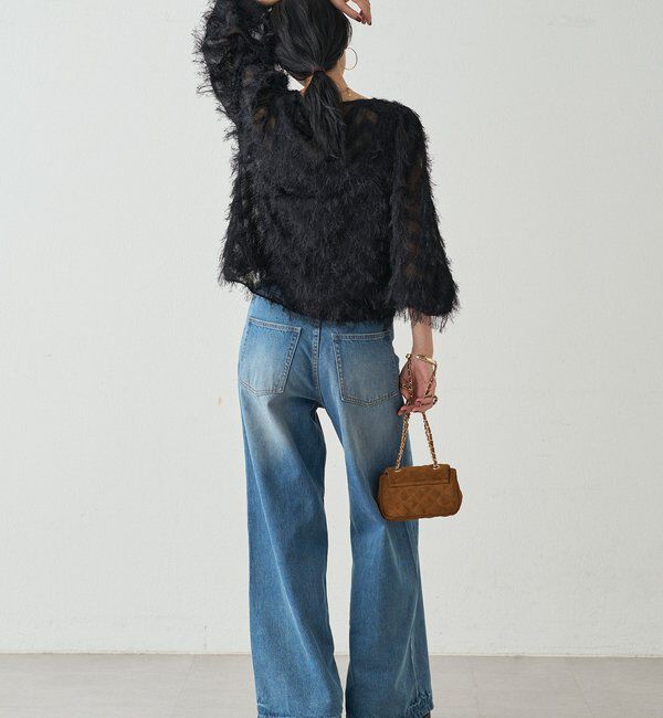  「ハイウエストデニムパンツ」|デニム|