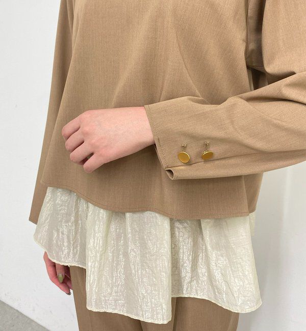  「ペプラムレイヤードブラウス」|シャツ・ブラウス|