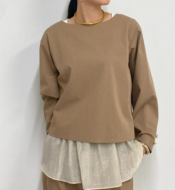  「ペプラムレイヤードブラウス」|シャツ・ブラウス|