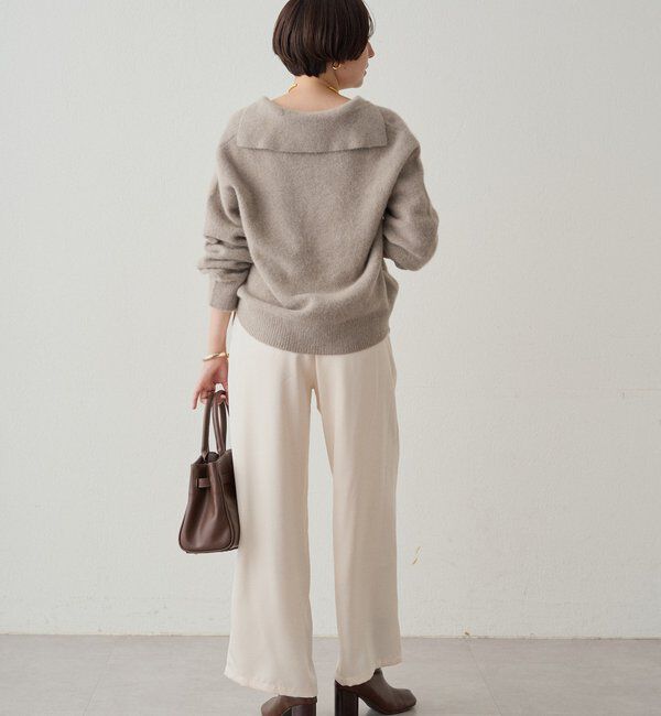  「ワイドベルトサテンパンツ 2nd」|チノ|