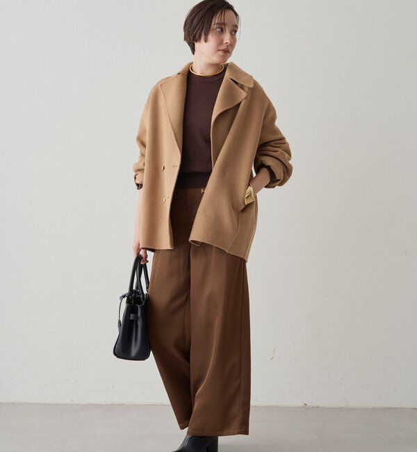  「ワイドベルトサテンパンツ 2nd」|チノ|