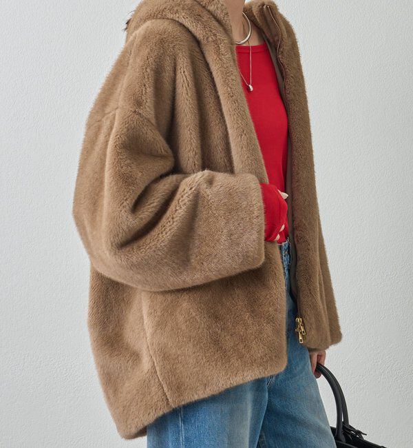  「フードフェイクファーブルゾン」|ベスト・ジレ|