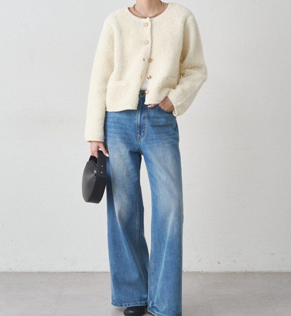  「ウールボアニットコーディガン」|ニット・セーター|
