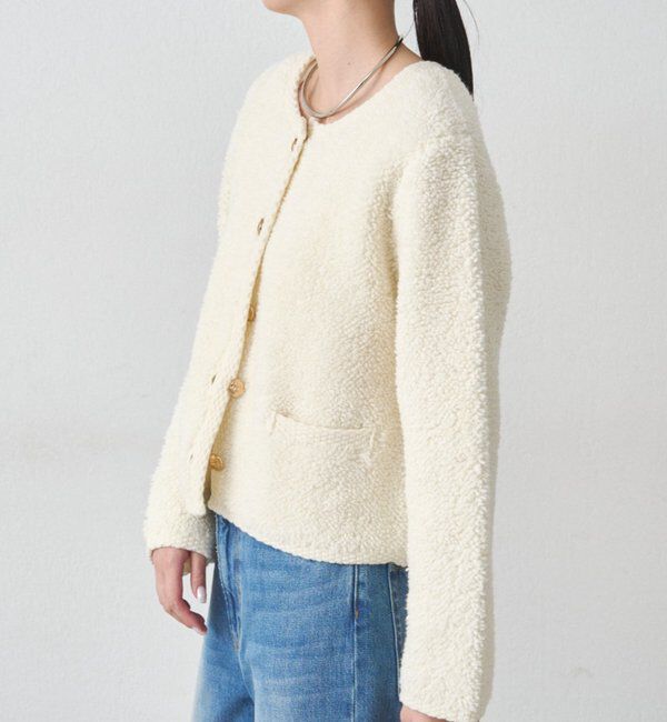  「ウールボアニットコーディガン」|ニット・セーター|