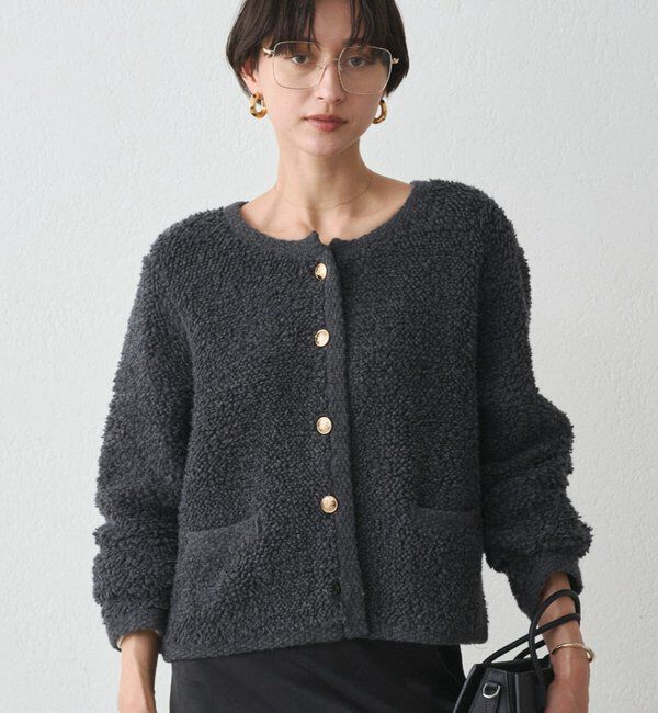  「ウールボアニットコーディガン」|ニット・セーター|