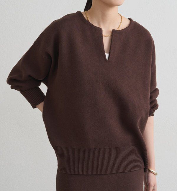  「【@_shirabe.s_コラボ】スウェットライクスキッパーニット」|ニット・セーター|