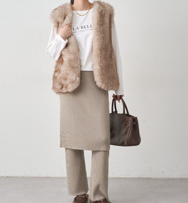  「ニットスカート+パンツセット」|チノ|